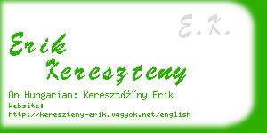 erik kereszteny business card